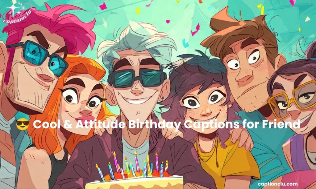 Cool & Attitude Birthday Captions for Friend