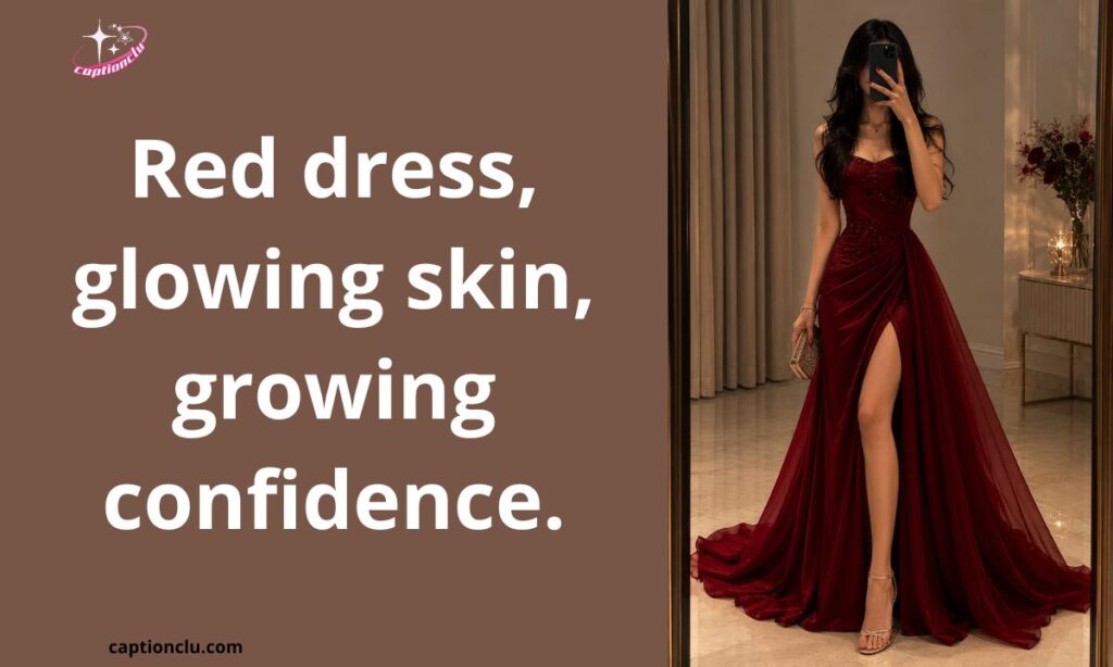 Red Dress Captions for Instagram Quotes 2026 for Girls