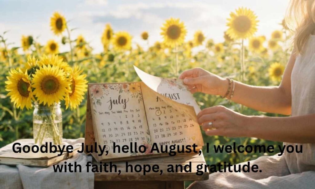 Goodbye July Captions to Welcome August