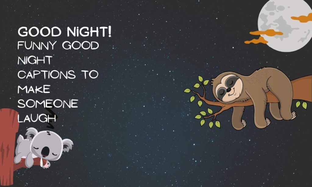 Funny Good Night Captions to Make Someone Laugh