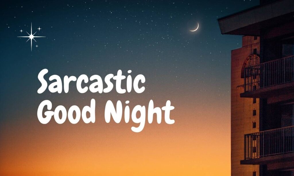 Sarcastic Good Night Quotes