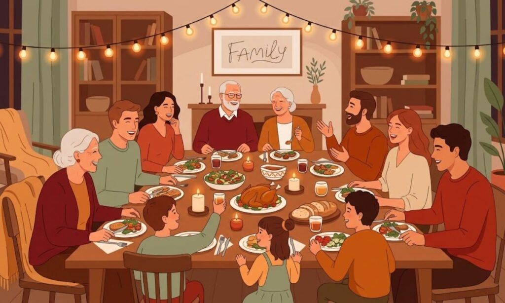 Family Gathering Captions